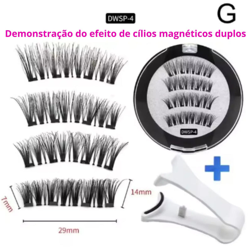Cílios Postiços Magnéticos Glow MAX | Fácil Aplicação e Reutilizáveis - The Miner Shop