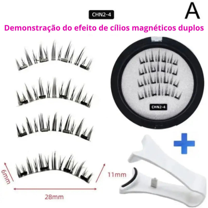 Cílios Postiços Magnéticos Glow MAX | Fácil Aplicação e Reutilizáveis - The Miner Shop