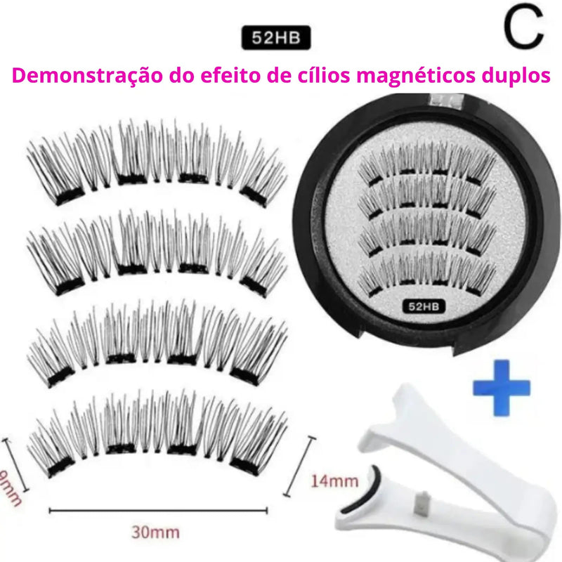 Cílios Postiços Magnéticos Glow MAX | Fácil Aplicação e Reutilizáveis - The Miner Shop