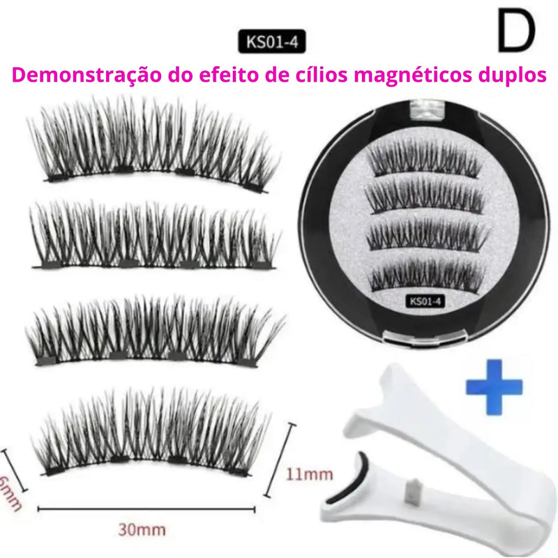 Cílios Postiços Magnéticos Glow MAX | Fácil Aplicação e Reutilizáveis - The Miner Shop