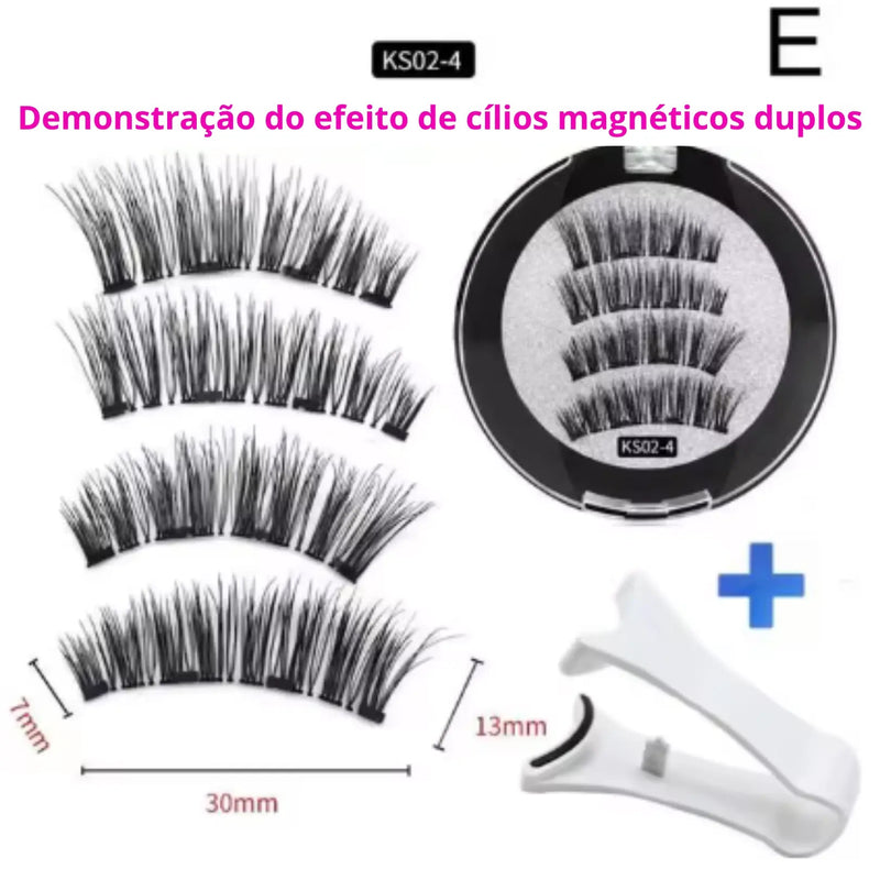Cílios Postiços Magnéticos Glow MAX | Fácil Aplicação e Reutilizáveis - The Miner Shop