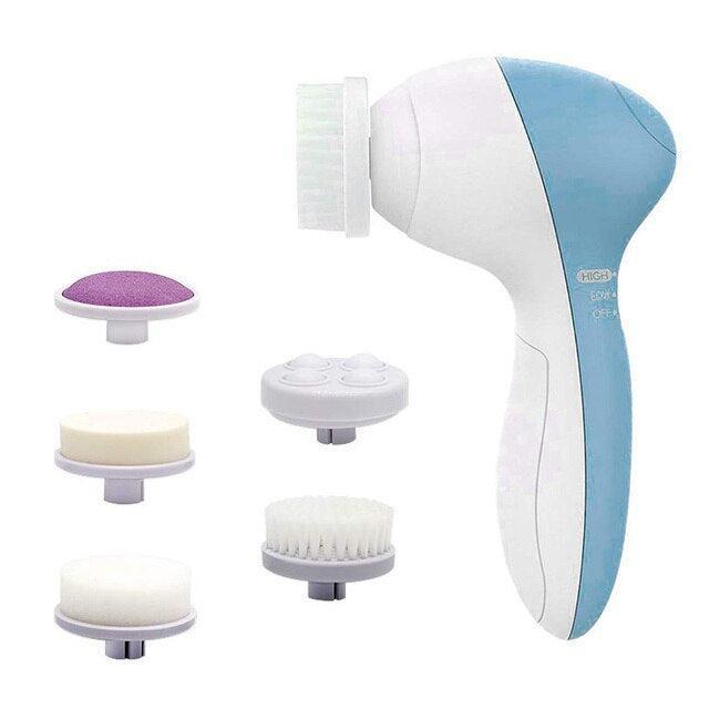 Escova de Limpeza e Esfoliação de Pele Facial 5 em 1 Derma Pro | Limpeza Profunda e Pele Renovada - The Miner Shop
