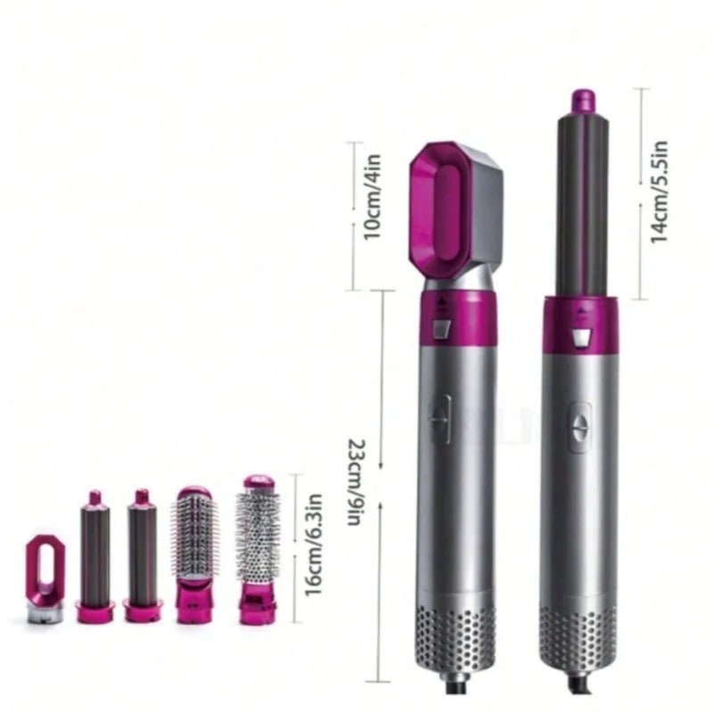 Escova Modeladora 5 em 1 – LumiHair Styler - Seu cabelo Liso ou Cacheado em Segundos - The Miner Shop