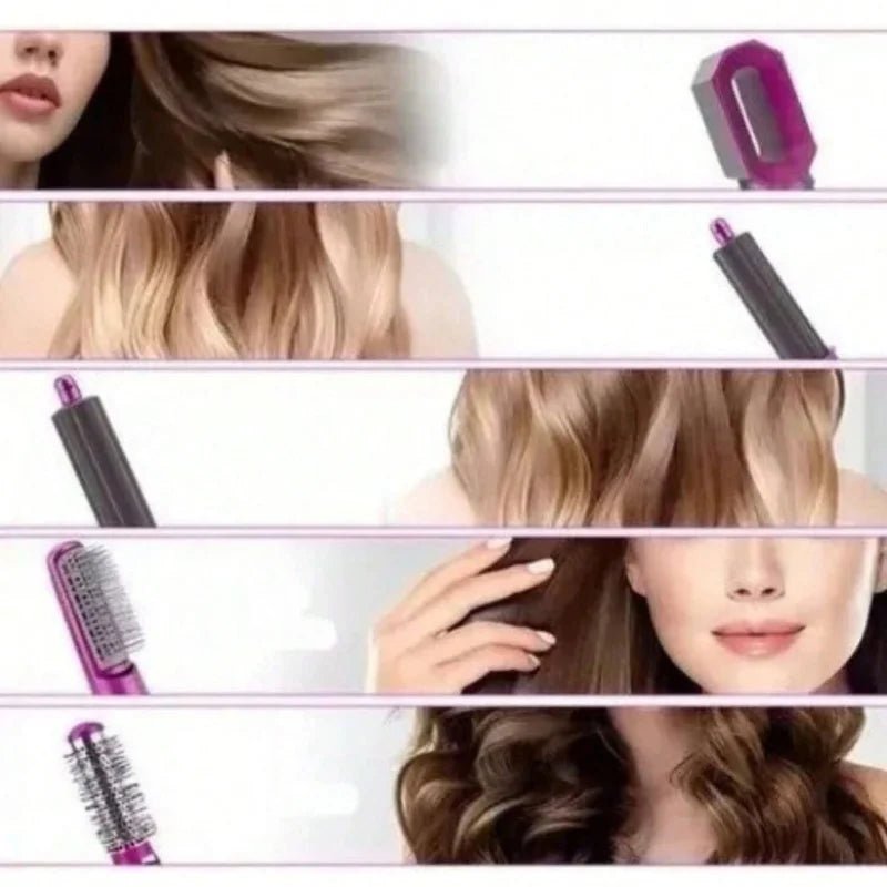 Escova Modeladora 5 em 1 – LumiHair Styler - Seu cabelo Liso ou Cacheado em Segundos - The Miner Shop