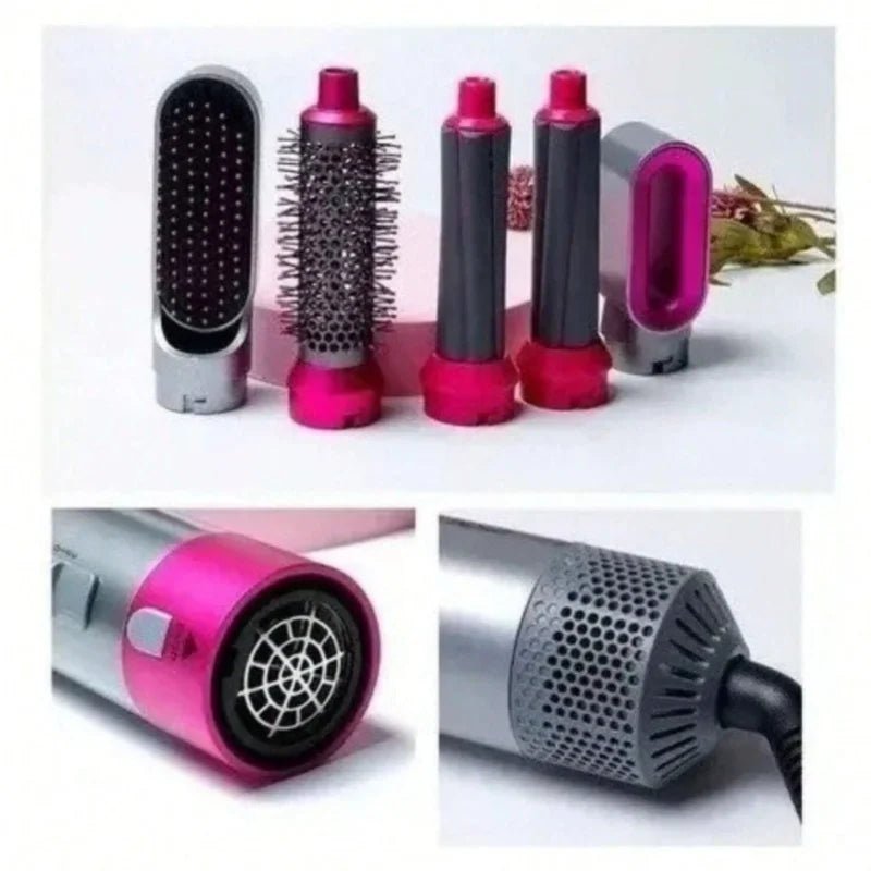Escova Modeladora 5 em 1 – LumiHair Styler - Seu cabelo Liso ou Cacheado em Segundos - The Miner Shop