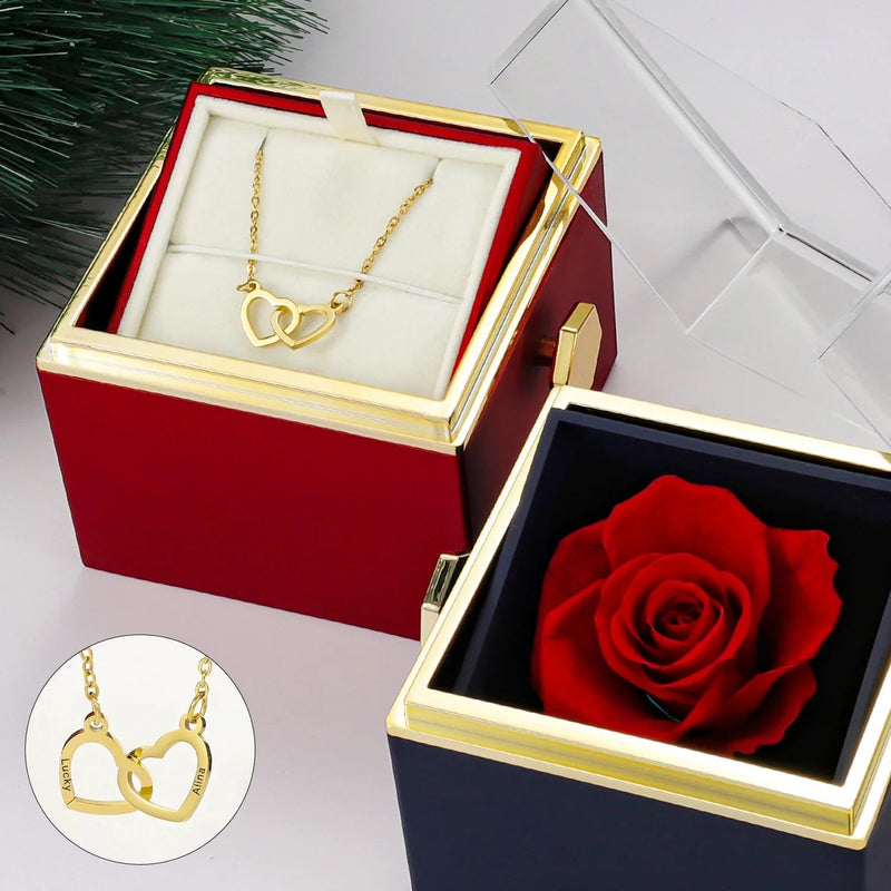 EternalLove — Colar com Caixa de Rosas Rotativa para Presentear Quem Você Ama! - The Miner Shop