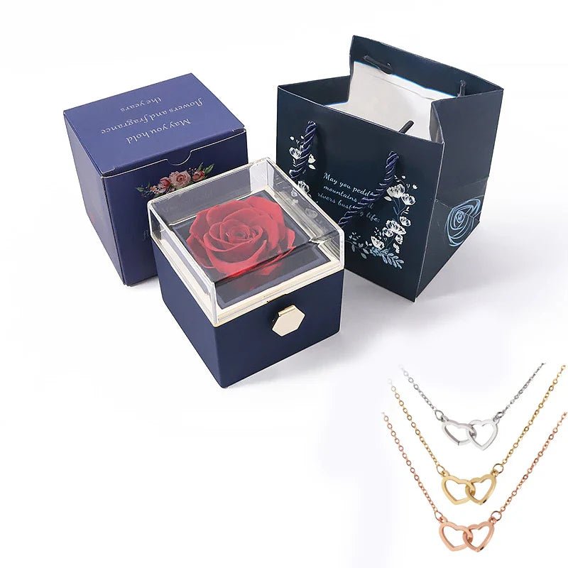 EternalLove — Colar com Caixa de Rosas Rotativa para Presentear Quem Você Ama! - The Miner Shop