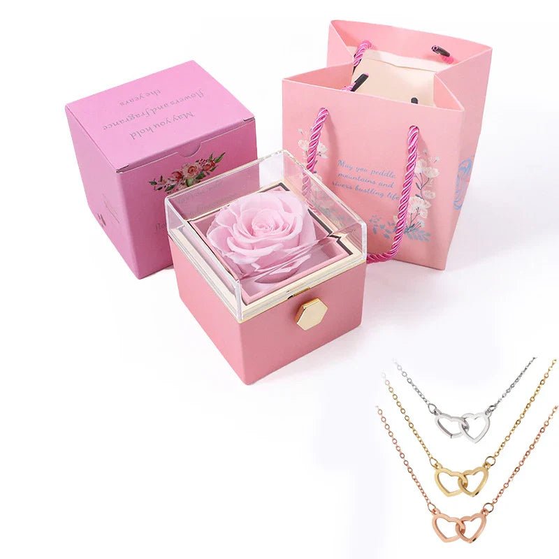 EternalLove — Colar com Caixa de Rosas Rotativa para Presentear Quem Você Ama! - The Miner Shop