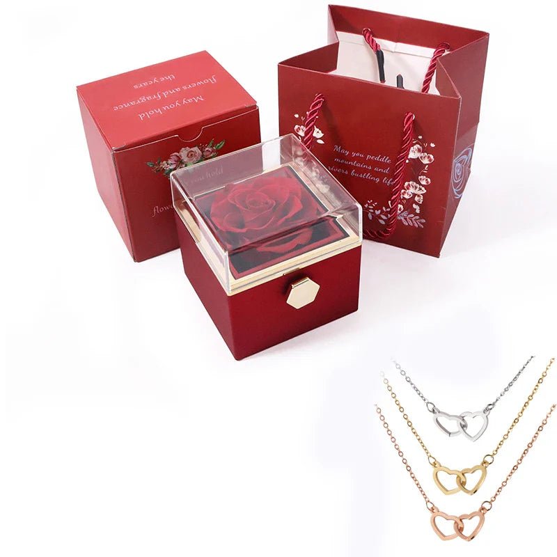 EternalLove — Colar com Caixa de Rosas Rotativa para Presentear Quem Você Ama! - The Miner Shop