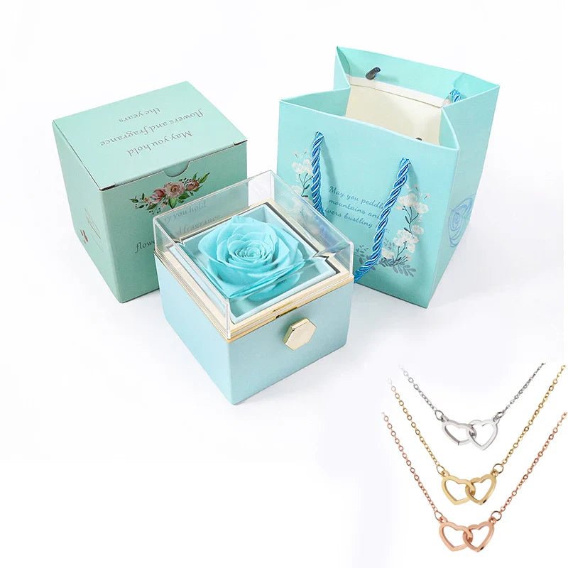 EternalLove — Colar com Caixa de Rosas Rotativa para Presentear Quem Você Ama! - The Miner Shop