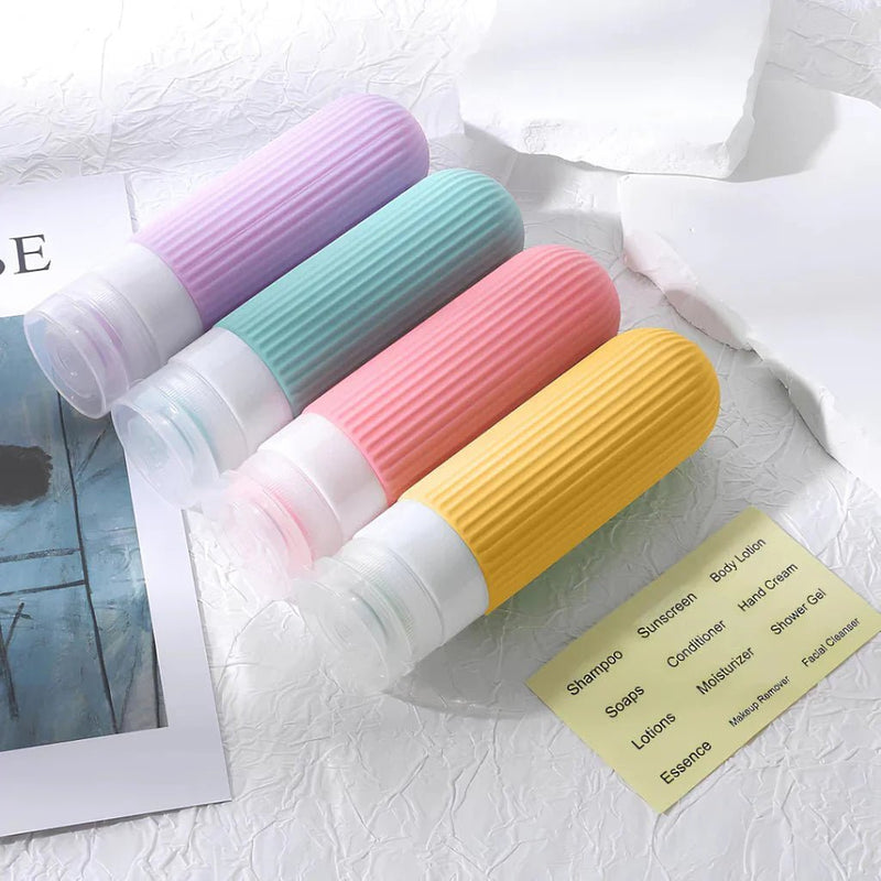 Kit 4 Frascos de Silicone Para Viagem - The Miner Shop