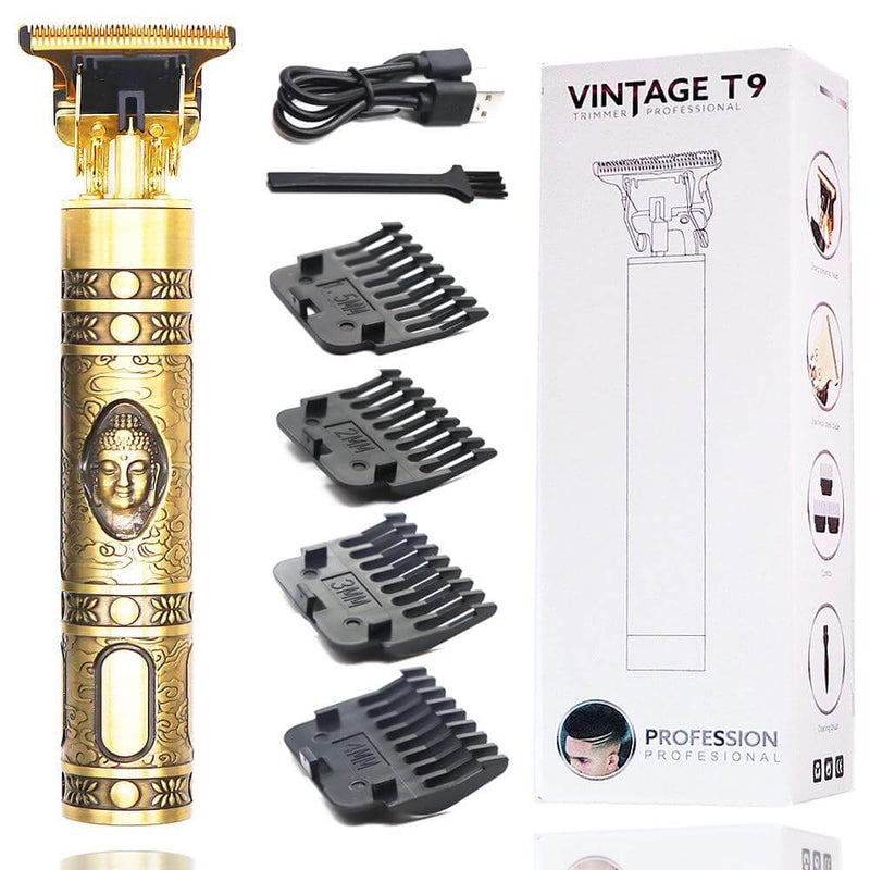 Maquina Profissional para Barba e Cabelo 3 em 1 Vintage T9 - O Estilo Barbearia em Suas Mãos - The Miner Shop