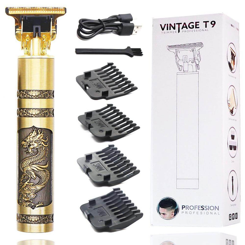 Maquina Profissional para Barba e Cabelo 3 em 1 Vintage T9 - O Estilo Barbearia em Suas Mãos - The Miner Shop