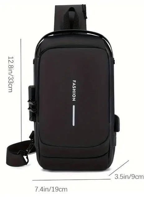 Mochila Transversal à Prova D´água e Antifurto Urban Pro | Segurança e Praticidade Urbana - The Miner Shop