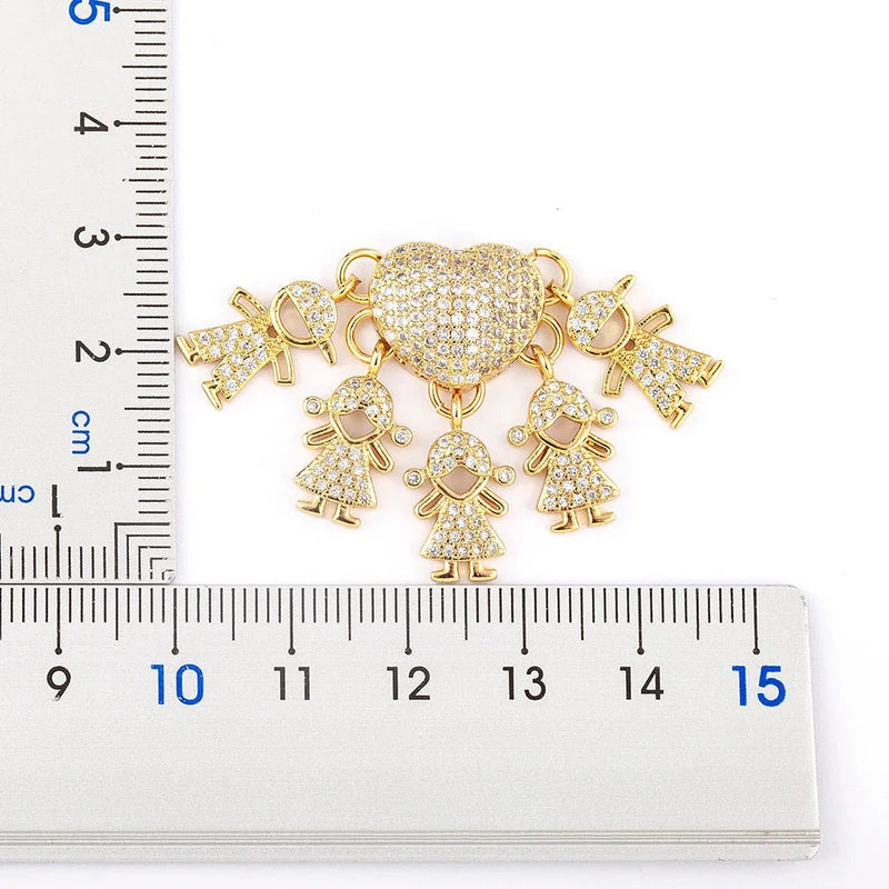 MomLove Gold — Colar de Mãe com Filhos em Cristal Zircônia! - The Miner Shop