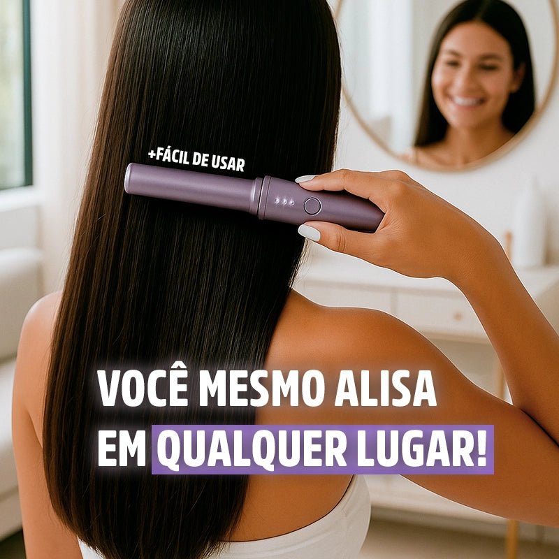 Pente Alisador de Cabelo 5 em 1 Sem Fio InfiniteGlam® - The Miner Shop