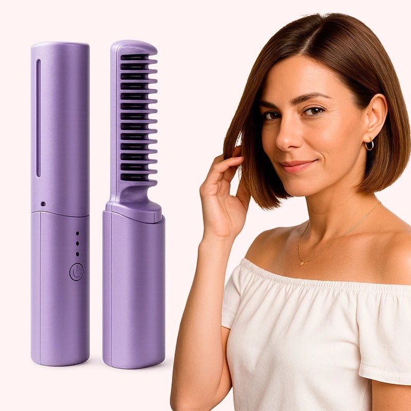 Pente Alisador de Cabelo 5 em 1 Sem Fio InfiniteGlam® - The Miner Shop