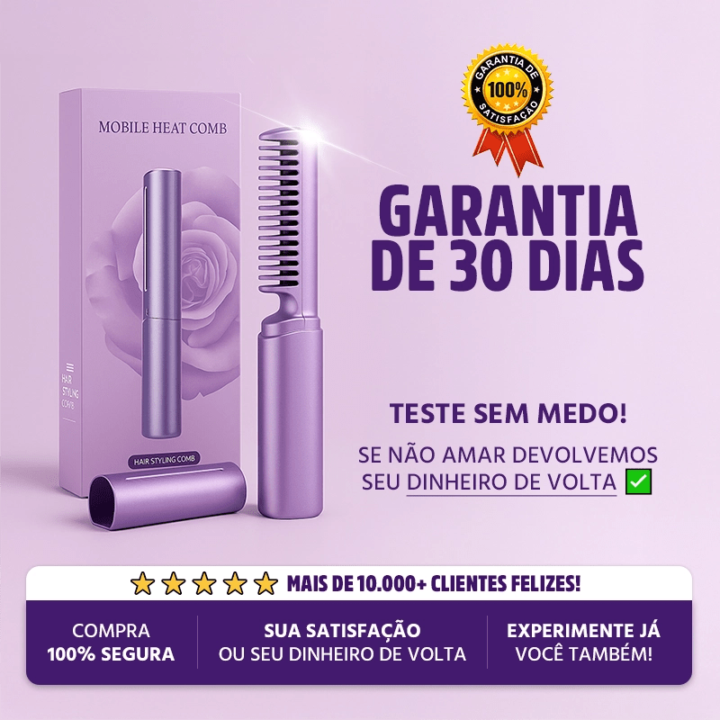 Pente Alisador de Cabelo 5 em 1 Sem Fio InfiniteGlam® - The Miner Shop