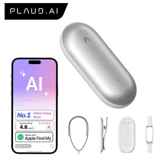 PLAUD NotePin - O Gravador de Voz com Inteligência Artificial Vestível - The Miner Shop