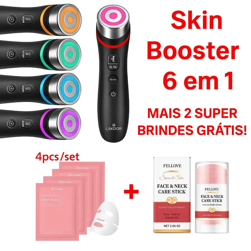 Skin Booster 6 em 1 + 2 Super Presentes Grátis! Pele Rejuvenecida e Radiante com Tecnologia Profissional - The Miner Shop