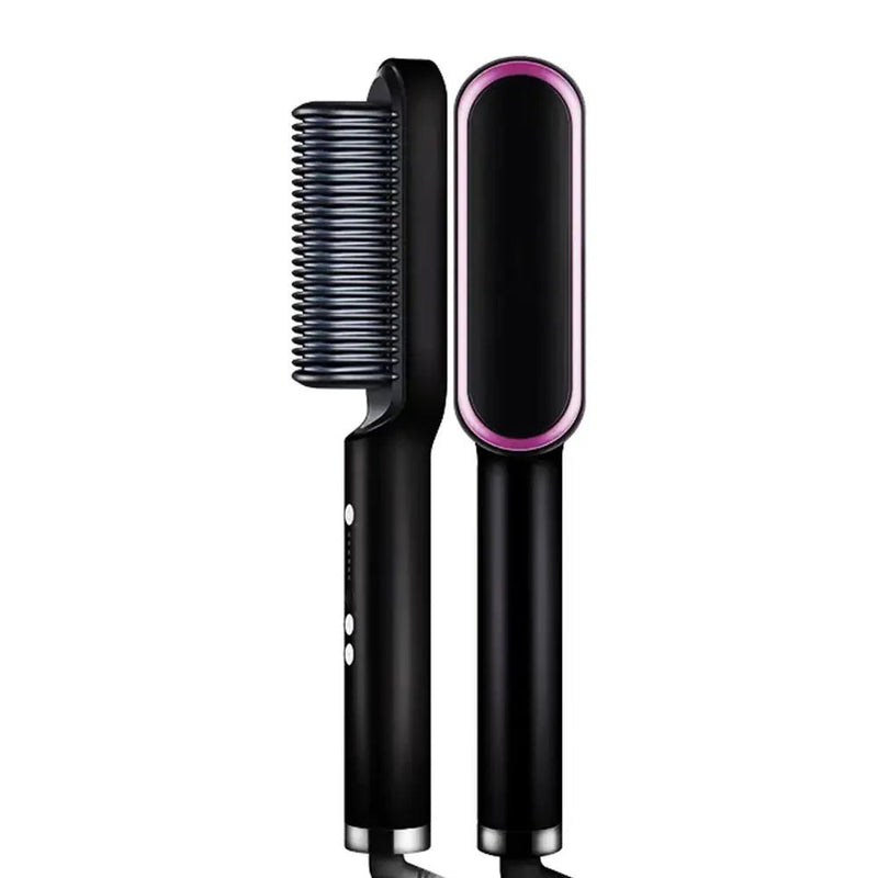 StyleBrush Pro Bivolt — Escova Profissional 3 Em 1 para Todos os Tipos Cabelos: Seca, Alisa e Modela em Cachos | Produção Total em Minutos! - The Miner Shop