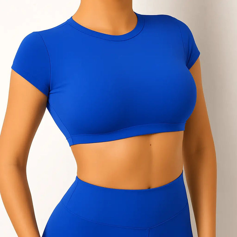 Top de ginástica feminino cropped com costas abertas OpenFit | Movimento sem Limites - The Miner Shop