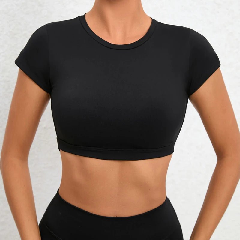Top de ginástica feminino cropped com costas abertas OpenFit | Movimento sem Limites - The Miner Shop
