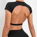 Top de ginástica feminino cropped com costas abertas OpenFit | Movimento sem Limites - The Miner Shop
