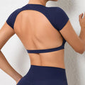 Top de ginástica feminino cropped com costas abertas OpenFit | Movimento sem Limites - The Miner Shop