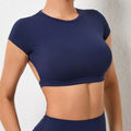 Top de ginástica feminino cropped com costas abertas OpenFit | Movimento sem Limites - The Miner Shop