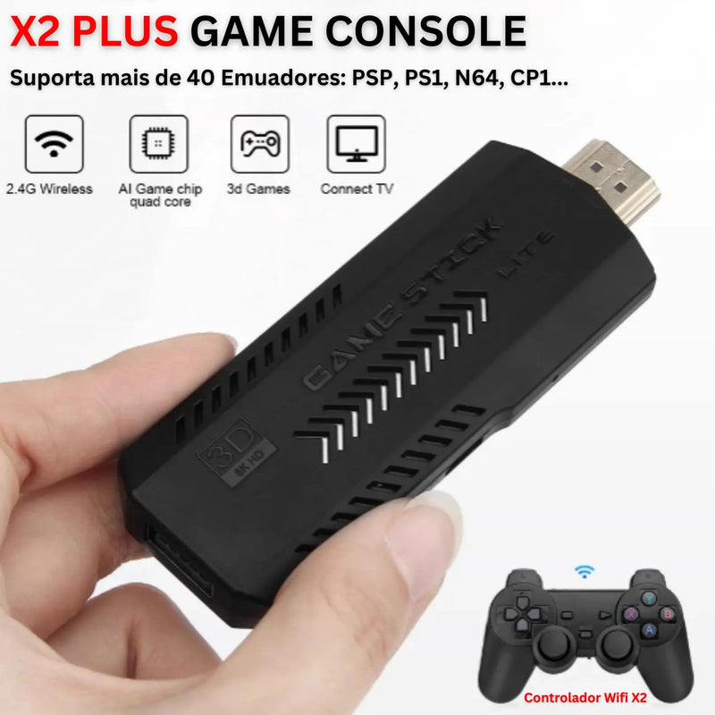 Video Game Stick Retrô X2 GD10 - Todos os Clássicos em um Só Lugar - The Miner Shop
