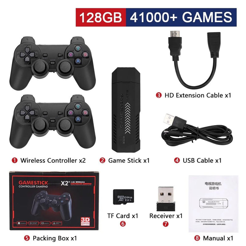 Video Game Stick Retrô X2 GD10 - Todos os Clássicos em um Só Lugar - The Miner Shop
