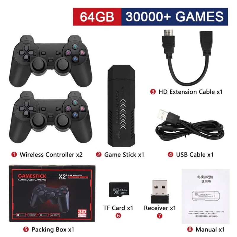 Video Game Stick Retrô X2 GD10 - Todos os Clássicos em um Só Lugar - The Miner Shop