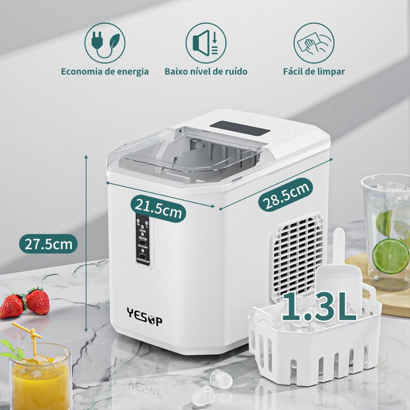 YESOP Máquina De Gelo Portátil 110V - 127V Automático 12KG Por Dia | Gelo Sempre à Mão - The Miner Shop